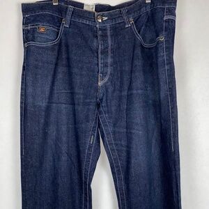 Parish Nation E-506 RN119972 Denim Cotton Button Fly Dark Blue Jeans 40 EUC
